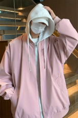 校园风男女同款设计感连帽假两件夹克光版二开jk1205特p80，男装夹克，星座309（原A406）
