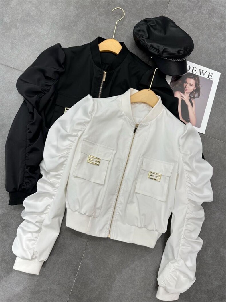 潮短外套，雪纺袖镶拼，女装短外套，卡西姆