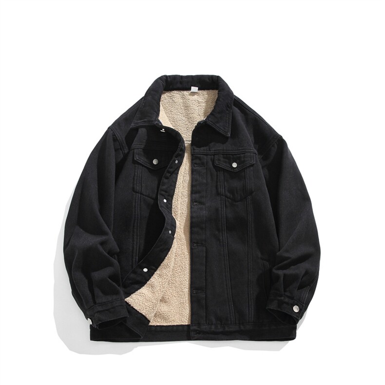 现货加绒牛仔棉服男士冬季外套羊羔绒翻领毛领保暖外套MY2250-P85,男装棉衣,星座1103-3