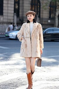 冬装，法貂绒皮毛一体图片