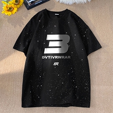 量大优供抖音视频支持得物配合二开美式满天星亮片短袖T恤MTX361，男装T恤，电商A486