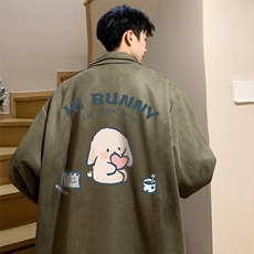 麂皮绒夹克男大码立领褂子外套JK85314-P68加绒款-P78，男装夹克，电商A040
