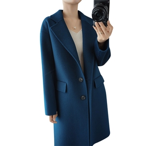 时尚显瘦长款羊毛大衣女秋冬季新款气质百搭外套图片