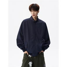 美式复古棒球服外套男春秋季潮牌拉链立领夹克宽松上衣服JK005，男装夹克，电商B312