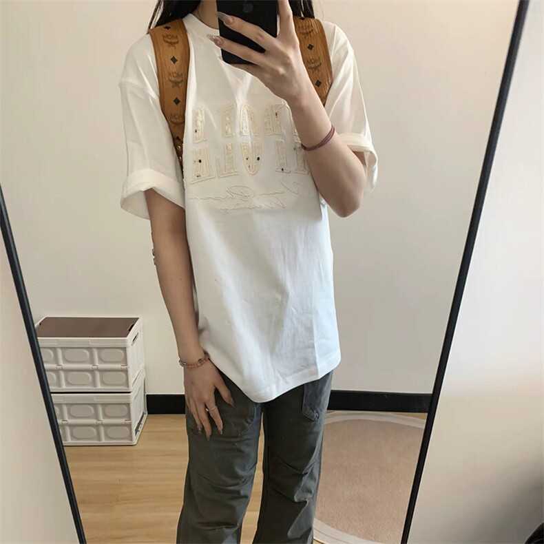 万针全刺绣工艺抖音得物高品质260克重磅纯棉双纱美式高街短袖T恤,男装T恤,电商A486-1