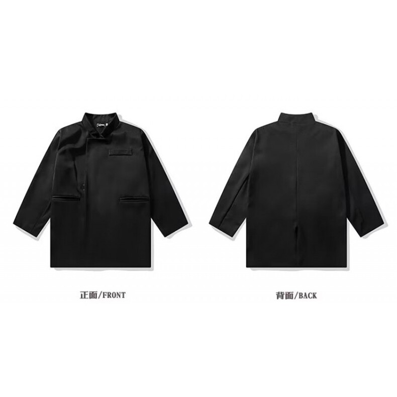 W10841-P58网图现货中山装新中式西服高级感中长款垫肩立领夹克,男装夹克,星座1608