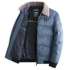 爸爸冬装外套加厚棉服中年男士冬季休闲棉衣老爸翻领棉袄短款外套，男装棉衣，电商B212（原钱塘6029）
