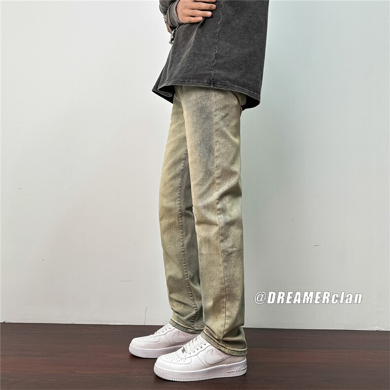 k1003-p55-控78S-3XL弹性牛仔黄泥在高阶修身牛仔裤cityboy,男装牛仔裤,星座116