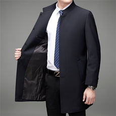 BAMJ8712春秋款商务精品男士派克风衣中长款简约大气高端P170，男装风衣，钱塘207-2