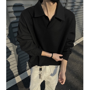 黑墙2026春装套头翻领卫衣男装春季大码宽松长袖打底T恤S390特P38图片