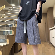 港风工装休闲裤高街五分裤宽松沙滩裤直通短裤DK236P28，男装休闲裤，星座1204-3
