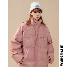 1立领PU皮复古做旧金属印花字母大码M-5XL棉衣男MY77732P130控178，男装棉衣，星座226-2