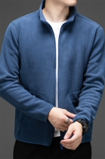 秋冬奥利绒立领开衫卫衣拉链加绒长袖潮流宽松保暖外套男装，男装棉衣，钱塘6003（原4033）