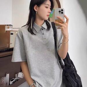 美式潮牌polo衫男女夏季cleanfit重磅短袖宽松T恤衫LHT1899-p35图片