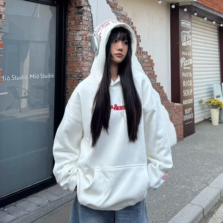 新款秋冬套头连帽上衣青少年休闲宽松运动加绒外套WYS522,女装短外套,星座516A