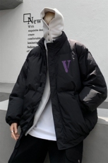 2026新款假两件紫色v宽松大码百搭连帽棉衣M8985-p128控158，男装棉衣，星座508（原C305）