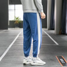 2021春秋季新款休闲裤韩版宽松九分裤条纹裤子小脚裤男裤DS881T，男装休闲裤，电商A102