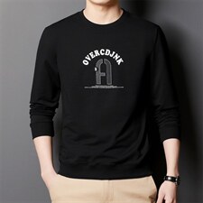 卫衣春季中青年男士t恤长袖2022潮流休闲衣服打底衫上衣纯色男装图片