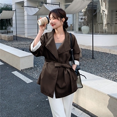 已出货春装新款~中长皮衣外套女1楼南36-39吾爱衣-A25-P150-K288，女装皮衣，1C083