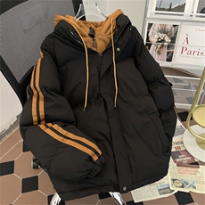 F64-P80冬季2024新款休闲面包服美式潮牌假两件连帽棉衣男款，男装棉衣，星座512-6