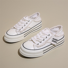 帆布鞋女2024夏季新款学生韩版ins百搭厚底板鞋春秋休闲鞋，女鞋帆布鞋，电商A223