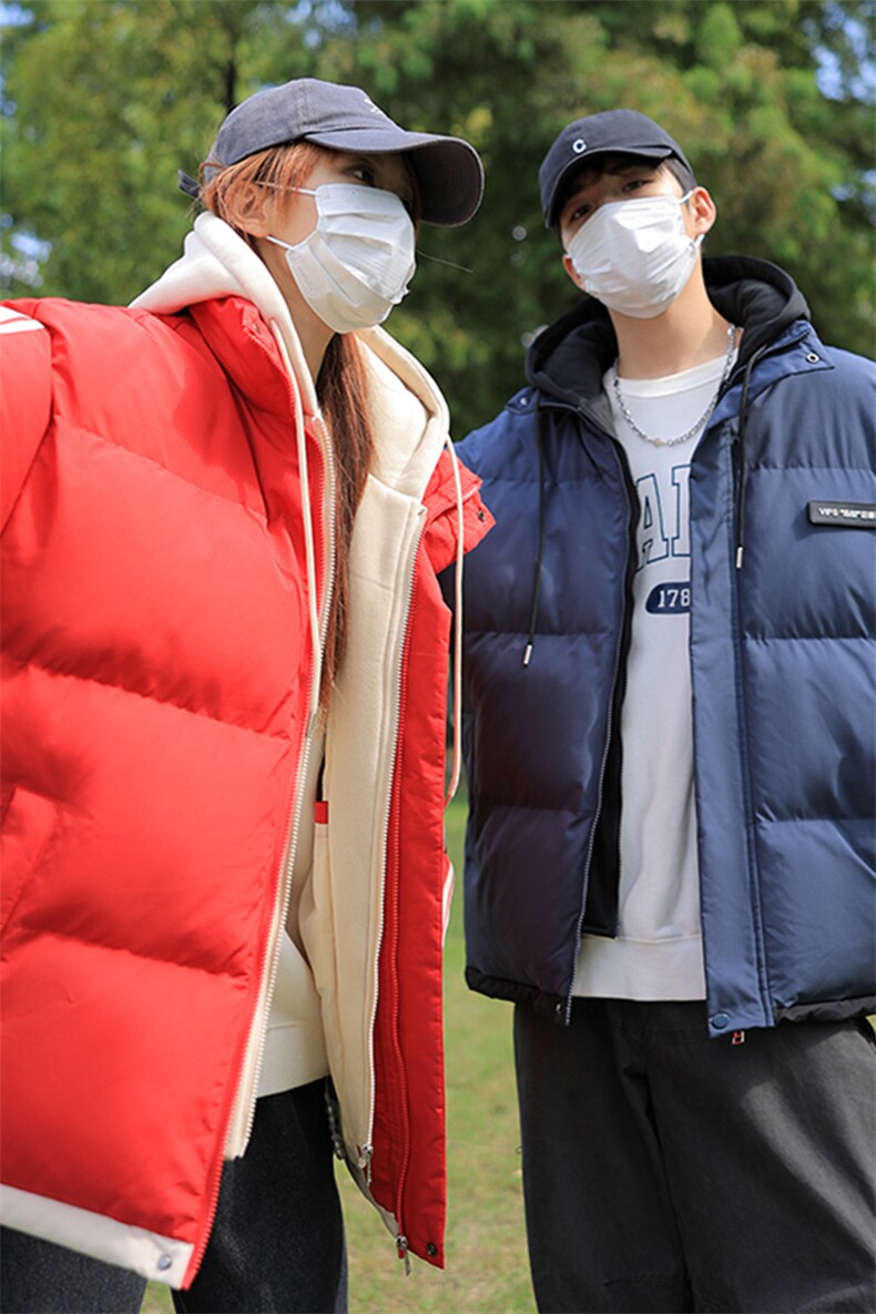 冬季假两件棉服男女同款加厚保暖棉衣棉袄外套M082-特价P63,男装棉衣,电商A007