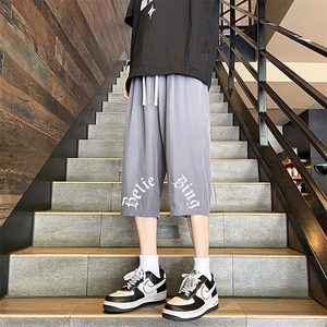 QK72272-P25 冰丝七分裤男大码速干短裤男五分裤 港风风格图片