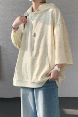 现货DX10116-特批42控78七分袖痞帅链条设计连帽短袖T恤大码男，男装T恤，电商A059