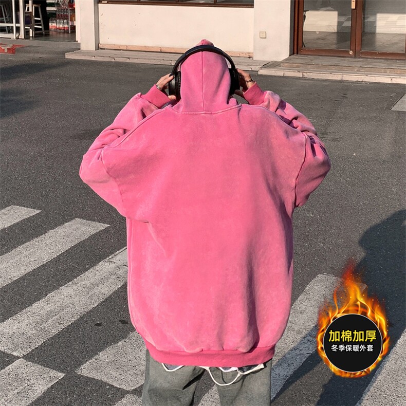 重磅水洗做旧加绒卫衣连帽光板直播有帽绳BK6600-P58加绒P68,男装卫衣,星座517A