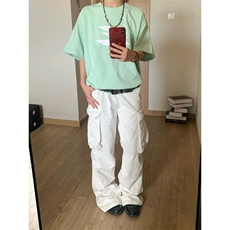 【有货】白色工装裤男美式复古hiphop裤子高街阔腿BGK01LL-特P52，男装工装外套，星座1007（原301D）