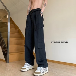 高街秋季拉链工装裤vibe机能风宽松休闲裤 GK59-P50图片