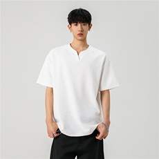 现货特批250克男装夏季新款大码宽松短袖T恤夏装V领打底衫S399P20，男装T恤，电商A233-1