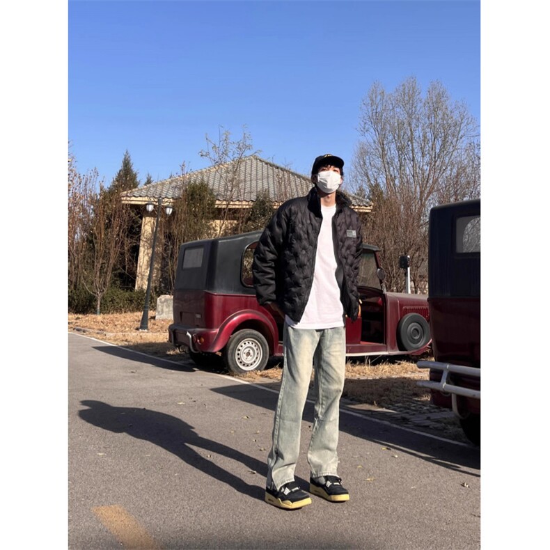 1506-1/K9931/P44复古水洗做旧黄泥染拉链开叉牛仔裤男直筒长裤子，男装牛仔裤，星座1506-1