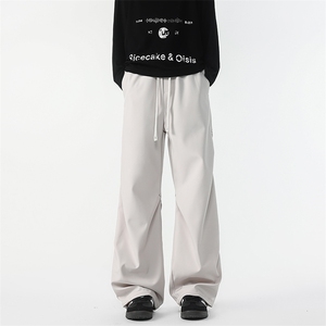 8XL-M 秋冬美式冲锋裤子男士潮牌阔腿裤加厚直筒宽松长裤K9178P58图片