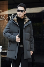 中长款羽绒服中年男士2024冬季加厚保暖连帽上衣商务休闲外套男装，男装羽绒服，电商B212（原钱塘6029）