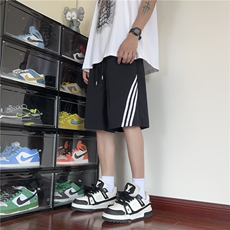 INS夏季新款冰丝条纹百搭速干宽松五分裤B315-K24185-特p25控48，男装牛仔裤，电商B315