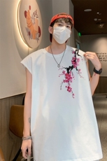新中式潮直播抖音品质250克重磅纯棉男无袖背心T恤T589P28控39，男装T恤，电商C408(原B339-1)