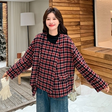 新款现货格子毛呢送包包2C282-985P235K338，女装毛呢外套，2C282