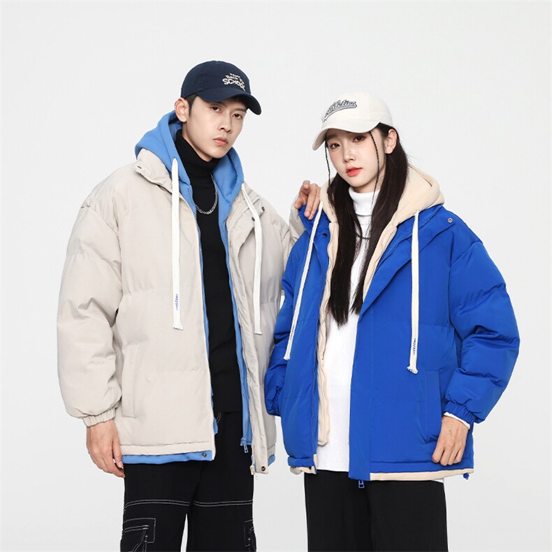 无影墙2026新品冬季宽松假两件情侣装棉服棉衣加厚外套M062-P80,男装棉衣,星座717