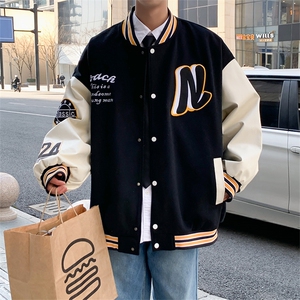 秋款棒球服夹克外套男潮牌潮流字母刺绣情侣学生22119-P70控118图片