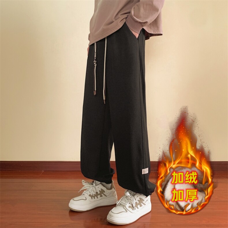 加绒男新款青少年时尚休闲裤QK043P35,男装休闲裤,星座1116-2