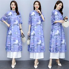 2021夏季新款简约优雅时尚气质显瘦舒适两件套连衣裙，女装套装/套裙，香香