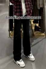 B221美式ins高街修身微喇牛仔裤LK22087-特P36控68加绒特P46控88，男装牛仔裤，电商B221