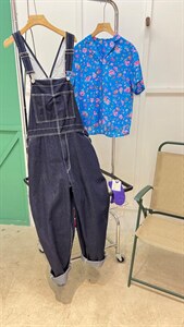 牛仔背带裤?小花上衣,其它,TANGHUA