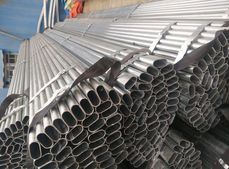 Oval greenhouse tube Greenhouse bracket steel pipe Galvanized oval tube Vegetable greenhouse skeleton Greenhouse tube Flat tube