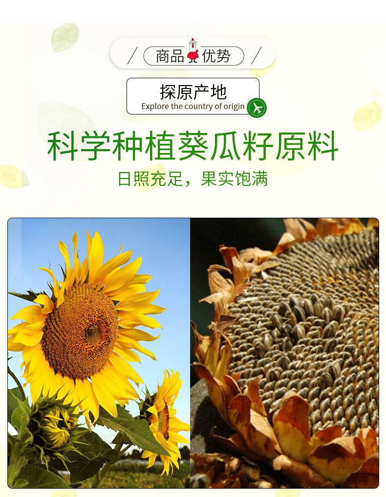 张嘴 焦糖/山核桃 葵花子 500g*2件 图3