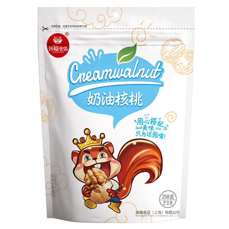 ZhangzuiFood 张嘴食品 奶油核桃 258g *6件