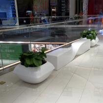 FRP shaped special-shaped twist seat Mall hotel sales department club building flower pot leisure waiting stool Outdoor
