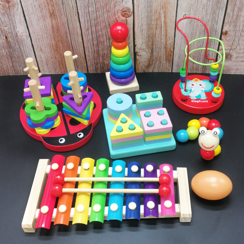 Infants and young children eight-tone hand-knocking piano xylophone 8 months baby puzzle early education musical instrument toy 1-2-3 years old