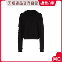 off-white mens black cotton hooded sweater